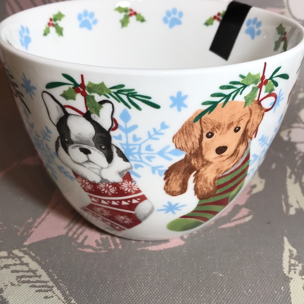 Portobello by Design Brand NEW Puppies in Stockings Bone China Cup Made in UK